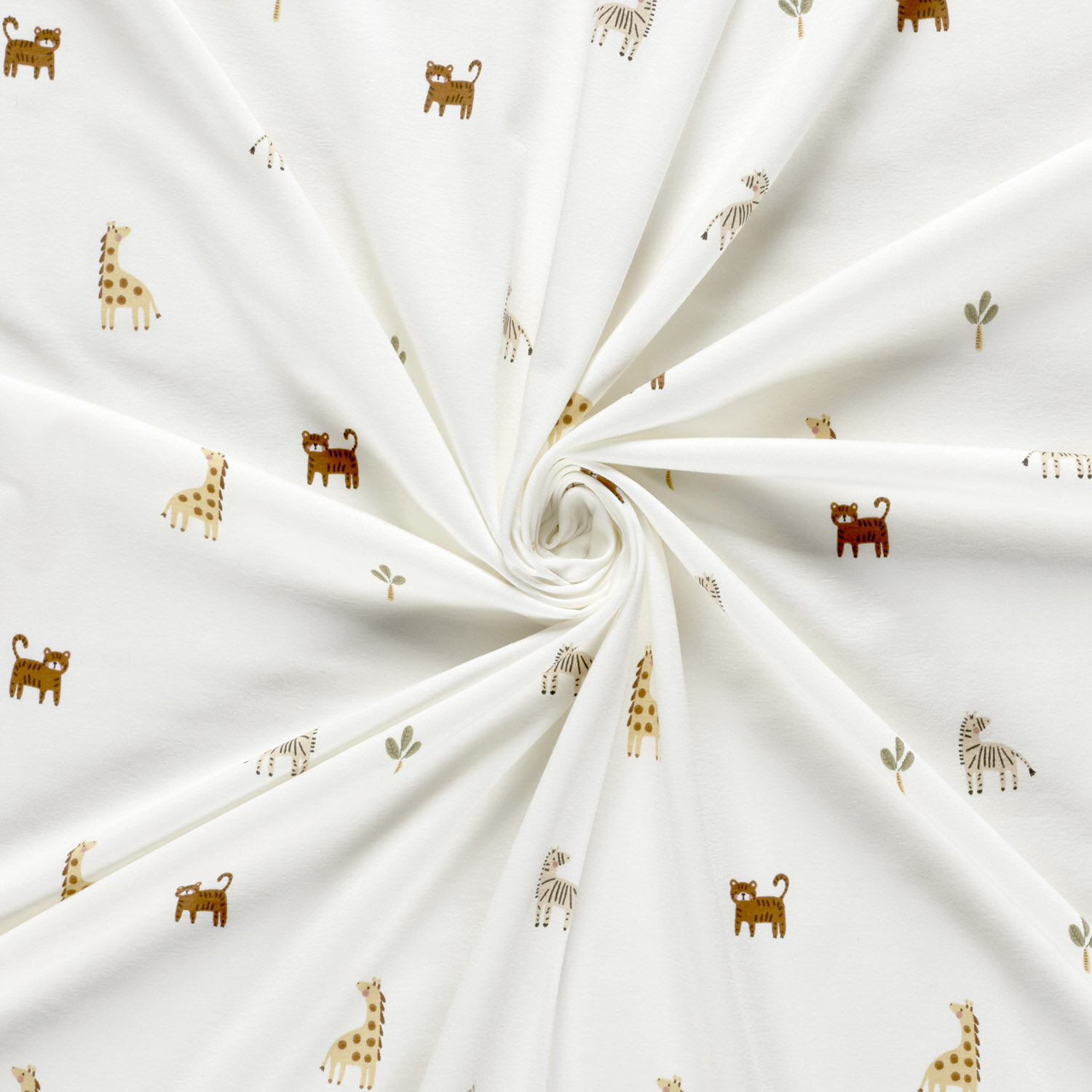 Baumwolljersey kleine Zootiere - creme