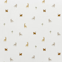 Baumwolljersey kleine Zootiere - creme