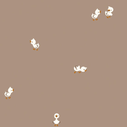 Baumwolljersey kleine Enten - hellnougat