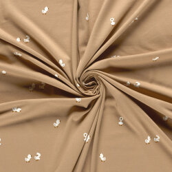 Baumwolljersey kleine Enten - hellnougat