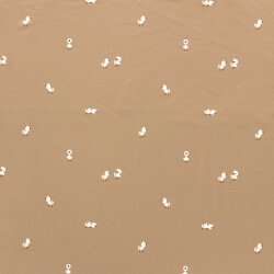 Baumwolljersey kleine Enten - hellnougat