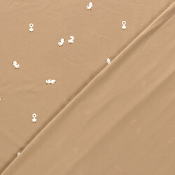 Baumwolljersey kleine Enten - hellnougat