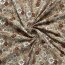 Baumwolljersey Herbstblumen - cremebeige