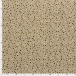 Baumwolljersey Blümchenregen - cremebeige