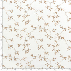 Baumwolljersey Blätterranken - creme