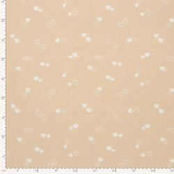 Baumwolljersey Herzen - softrosa