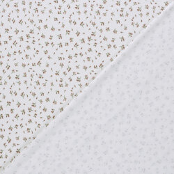 Rippenjersey Mini Blumenzweige - creme