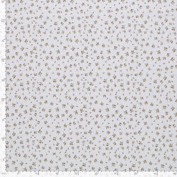 Rippenjersey Mini Blumenzweige - creme