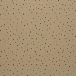 Rippenjersey kleine rote Blümchen - cremebeige