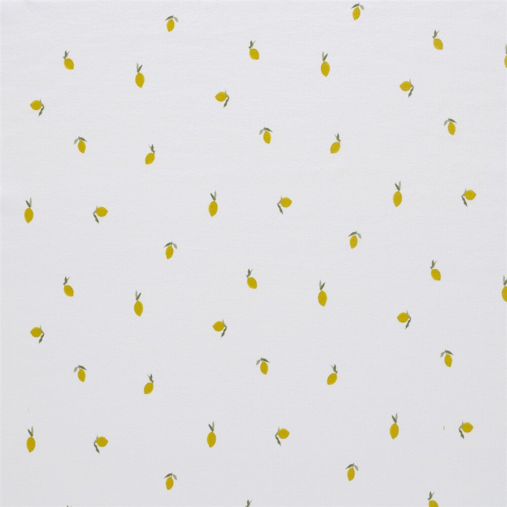 Rippenjersey Zitronen - creme