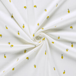 Rippenjersey Zitronen - creme