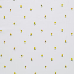 Rippenjersey kleine Sonnenblumen - creme