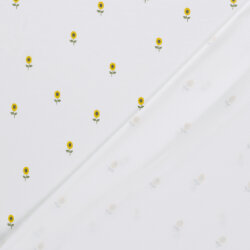 Rippenjersey kleine Sonnenblumen - creme