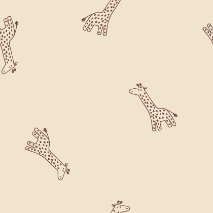 Baumwolljersey Giraffen - hellbeige