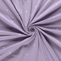 Baumwolljersey kleine Margeriten - softlila