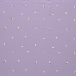 Baumwolljersey kleine Margeriten - softlila