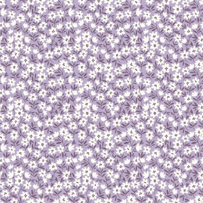 Baumwolljersey Mini Blumenregen - softlila