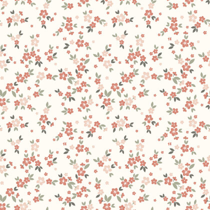 Baumwolljersey kleiner Blumenregen - creme