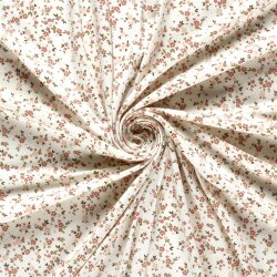 Baumwolljersey kleiner Blumenregen - creme