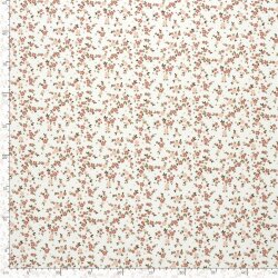 Baumwolljersey kleiner Blumenregen - creme