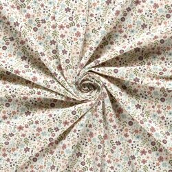 Baumwolljersey bunte Sommerwiese - creme