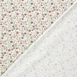 Baumwolljersey bunte Sommerwiese - creme