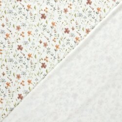 Rippenjersey schöne Herbstblumen - creme