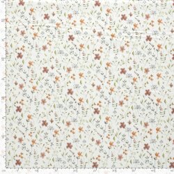 Rippenjersey schöne Herbstblumen - creme