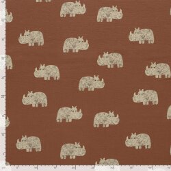 Terry Crêpe Nashorn - altziegelrot