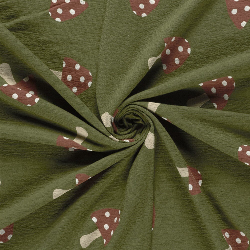 Terry Crêpe Fliegenpilze - dunkelsalbei