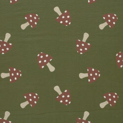 Terry Crêpe Fliegenpilze - dunkelsalbei