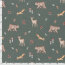 French Terry BIO~Organic Digital Waldtiere - dunkelantikmint