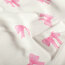 French Terry BIO~Organic Digital pinke Schleifen - wollweiß - creme