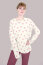 French Terry BIO~Organic Digital pinke Schleifen - wollweiß - creme