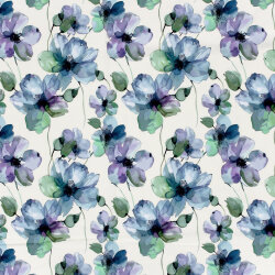French Terry BIO~Organic Digital Aquarellblüten -...