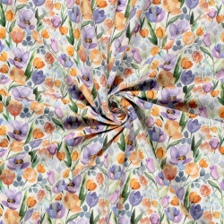 French Terry BIO~Organic Digital Tulpenfeld -...