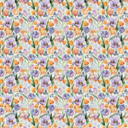 French Terry BIO~Organic Digital Tulpenfeld -...
