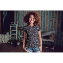 0,8 Meter - BaumwollJersey Digital Paisley Blumen - dunkeloliv