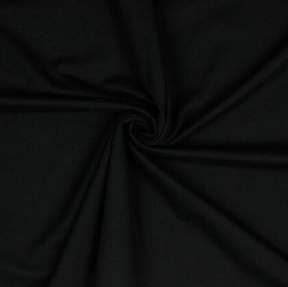 0,4 Meter - Baumwolljersey *Vera* - schwarz