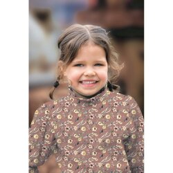 0,6 Meter - WaffelJersey Digital Blumenwind - weiss