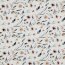 0,6 Meter - WaffelJersey Digital Blumenwind - weiss