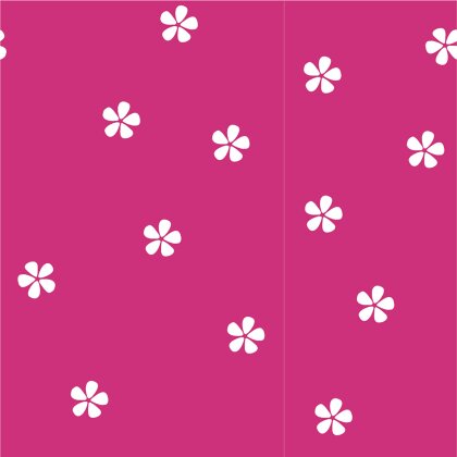 0,8 Meter - Baumwolljersey Blümchen - pink