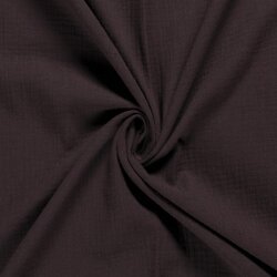 0,4 Meter - Musselin Uni *Marie* - dunkelbraun