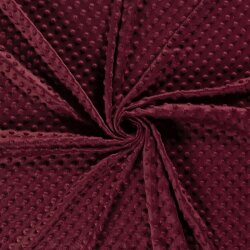 0,4 Meter - Minky Fleece *Marie* - weinrot