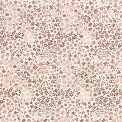 0,7 Meter - Baumwolljersey Blumenzauber - creme