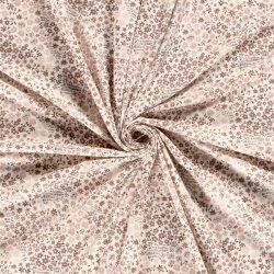 0,7 Meter - Baumwolljersey Blumenzauber - creme
