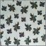 0,6 Meter - Sweat Brushed Blumen - lichtgrau