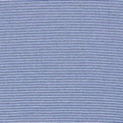 0,7 Meter - Baumwolljersey  Streifen 3mm - kobaltblau