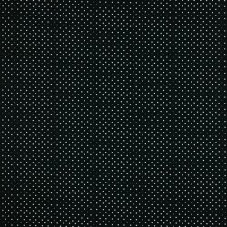 0,7 Meter - Baumwollpopeline 2mm Punkte - schwarz