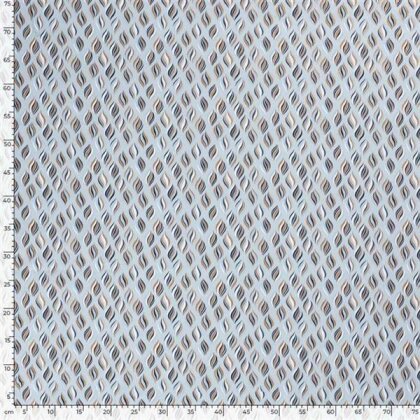 0,6 Meter - Baumwollpopeline Weihnachten metallic gedrehte Raute indigo